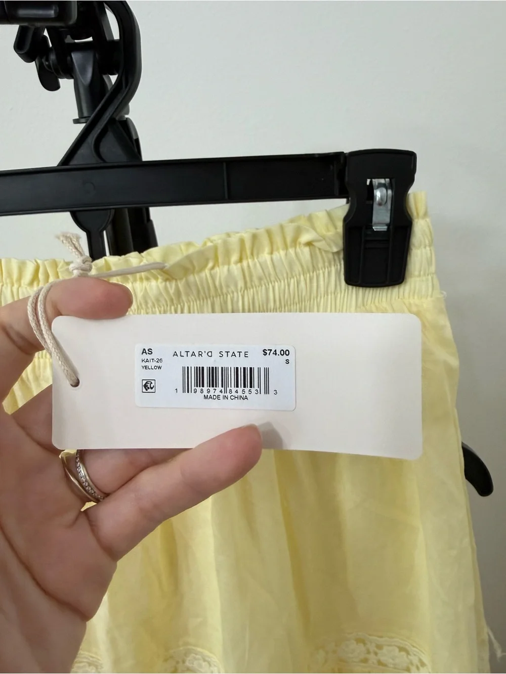 Altar'd State Pale Yellow Tiered Maxi Skirt - Picture 5 of 6